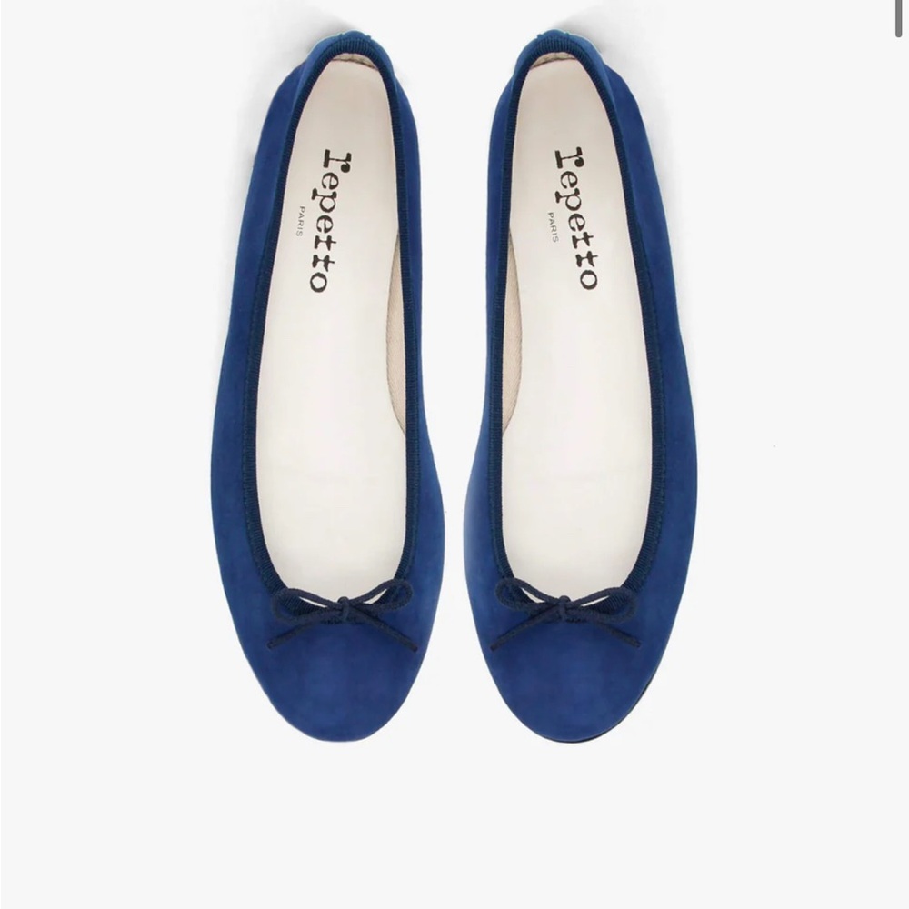 Repetto Blue Ballet Flats Elegant Suede Design